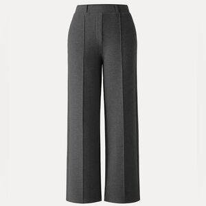 OGL FuzzLuxe High Waisted Straight Leg Pull On Pants Deep Grey Size L